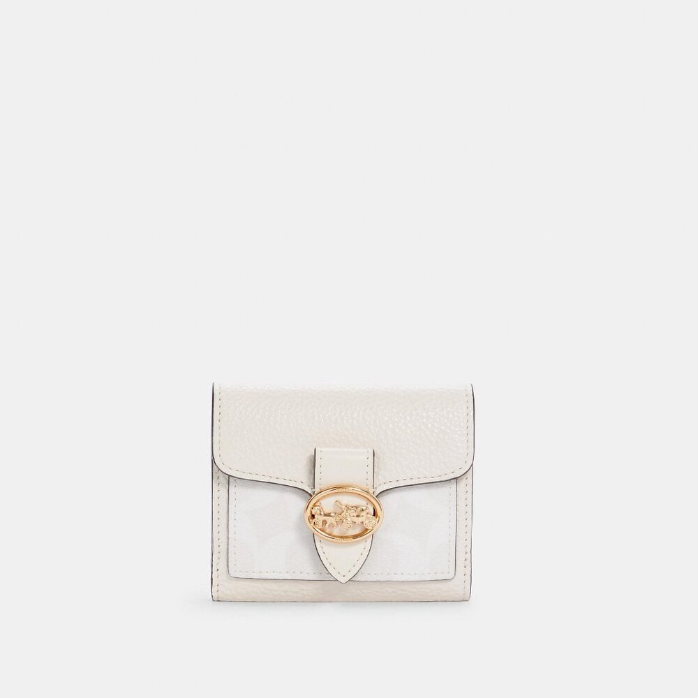 ✨ Coach Georgie Small WalleGeorgie Small Wallet In Signature Canvas (Rare Color)